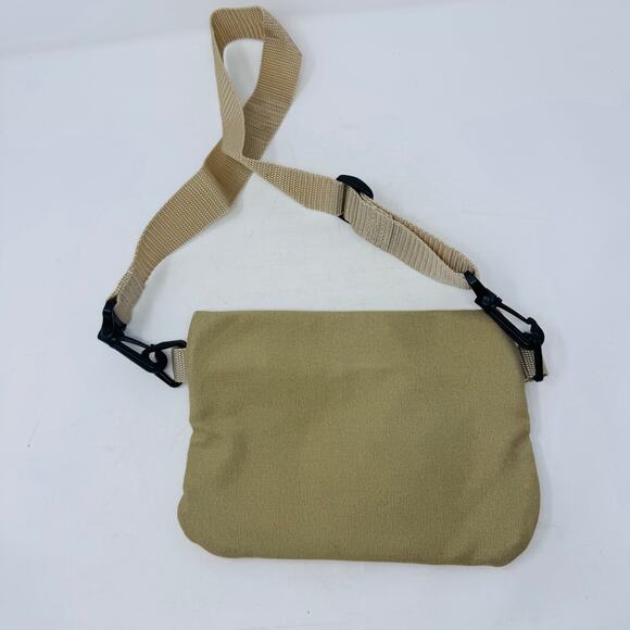 Tanners Creek Canvas Tan Zipper Pouch Crossbody Bag Neutral Casual - Picture 2 of 8